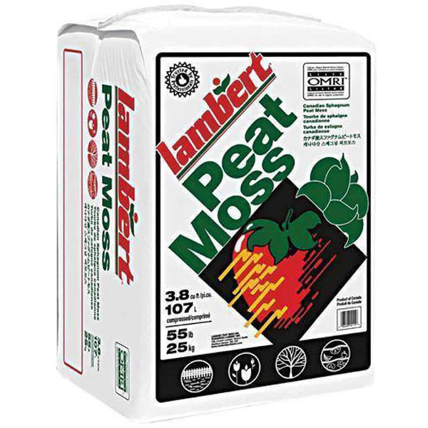 Lambert Peat Moss Black Top 3.8 cu. ft. Bale – 30 per Pallet - Soilless Growing Media